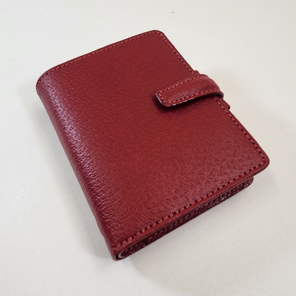 filoFAX Small Leather Planner in Deep Red